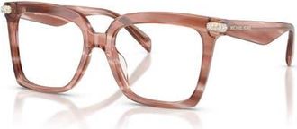 Michael Kors 53mm Square optical glasses in Pink at Nordstrom