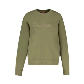 Kenzo Signature Classic Sweatshirt - male - Kenzo - Sweatshirts - Green - S - Sweatshirts & Hoodies