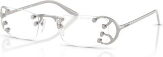 Prada Dames, Accessoires, Grijs, Maat: 52 MM