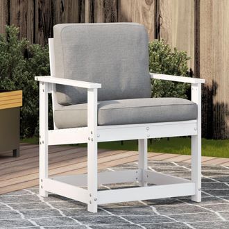 vidaXL Silla De Jard&iacute;n Madera Maciza De Pino Blanco 62x56x77 Cm Vidaxl