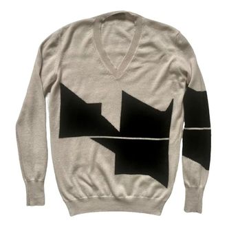 Bottega Veneta Beige/Black Cashmere Jumper Size XS
