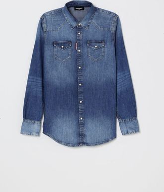 Dsquared2 Camicia Dsquared2 in denim stretch