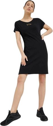 Emporio Armani Emporio Armani Ea7, Dames, Jurken, Zwart, Maat: XS Katoen