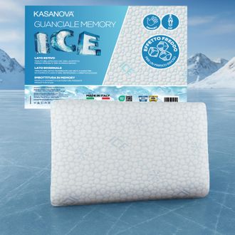 KASANOVA Cuscino guanciale memory effetto fresco Ice