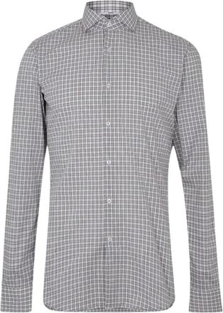 HUGO BOSS Heren, Overhemden, Beige, Maat: XL Zijde