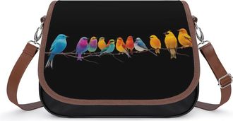 Generic Colorful Birds Fashion Womens Crossbody Bags Novelty Handbag Shoulder Bag Purse