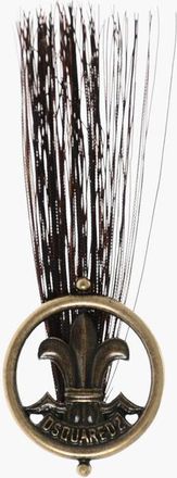 Dsquared2 Golde-Effect Brooch with Logo size Unica