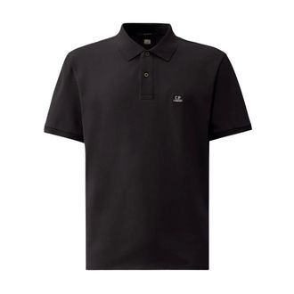 C.P. Company Blue Pique Stretch Short Sleeve Polo - male - C.P. Company - Polo Shirts - Blue - 2XL - Tops