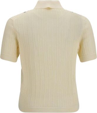 Versace Mens Beige Cotton Polo Shirt