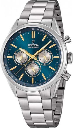 Festina F16820-C Mens Timeless Chronograph Watch - Silver - One Size