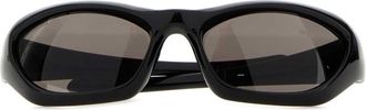 Balenciaga Womens Racer Acetate Sunglasses Black Polyamide