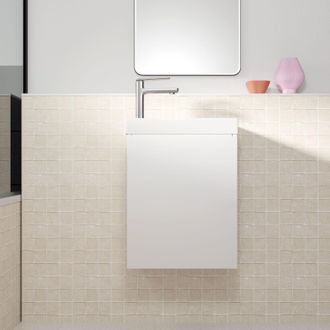 Aurlane Aurlane - Mueble Lavabo Blanco 40x50x22 Cm Con Lavabo De Smc - Elementary