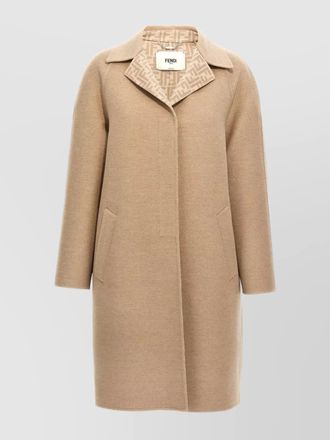 コート Fendi Ivory Jacquard Overcoat Coat Fur White | Fendi