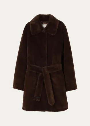 Burberry Belvedere Faux Fur Car Coat