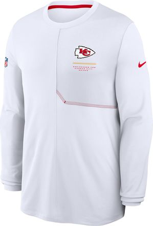 Nike Kansas City Chiefs Sideline Coach Nike Mens Dri-FIT NFL Long-Sleeve Top in White | 03B1075K7G-B8B