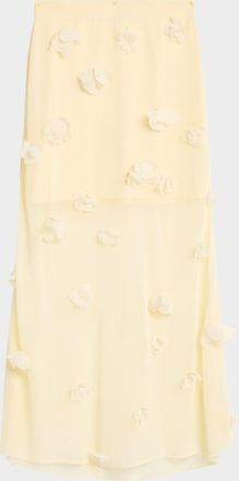 SIMKHAI Cora Floral Midi Skirt