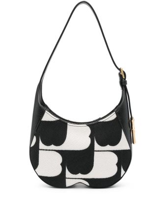 Burberry small Chess shoulder bag - women - Cotton/Calf Leather - OS - Black