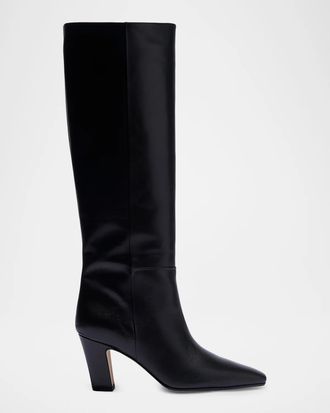 Aeyde Silva Leather Knee-High Boots