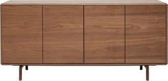 Miliboo Aparador Vintage Con 4 Puertas De Madera Oscura 160 Cm Suva