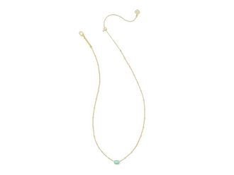 Kendra Scott Mini Elisa Satellite Short Pendant Womens Necklace Womens Necklace Gold Mint Magnesite, Brass/Crystal/Gold-Plated