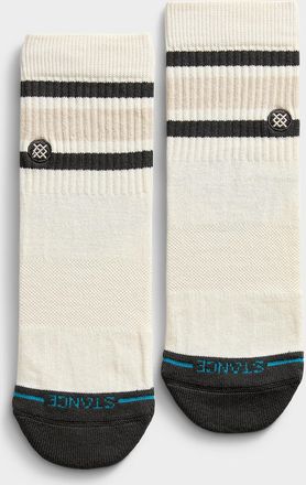 Stance Mens Striped cream ankle socks