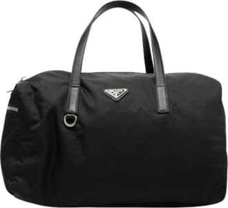 Prada Pre-owned Weekend Bags, female, Black, Size: ONE SIZE Pre-owned Boston Bag