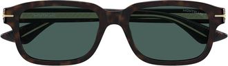 Montblanc Sunglasses Mb0436 S 002 Brown/Green Men