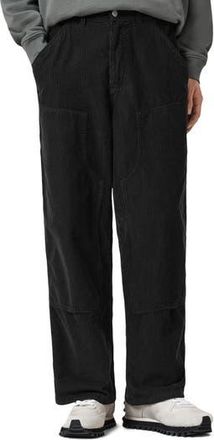 AllSaints Dustan Cotton Corduroy Wide Leg Pants in Liquorice Black at Nordstrom Rack, Size 38