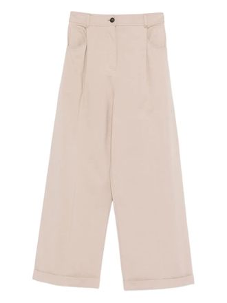 Brunello Cucinelli Broek met omgeslagen pijpen - Beige