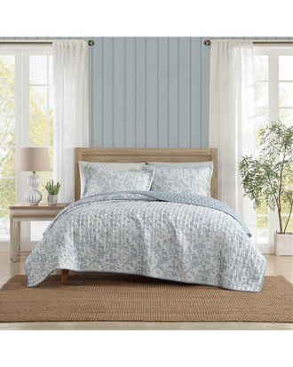 Laura Ashley Amberly Seersucker Reversible Quilt Set