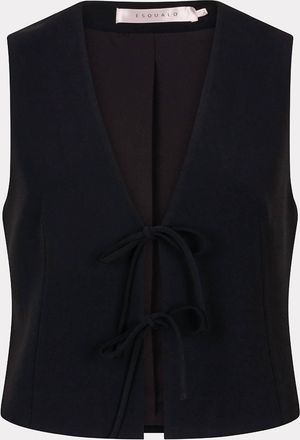 Esqualo Womens Bows Vest In Black