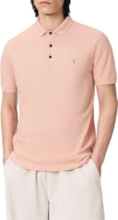 AllSaints Reform Cotton Piqu&eacute; Polo in Blushed Pink at Nordstrom, Size Xx-Large