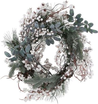 house of seasons Corona decorativa hardy verde h10xb40xl40cm