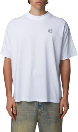 Good For Nothing Oversized Halftone T-Shirt in White at Nordstrom, Size Xx-Large