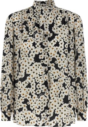 Valentino Garavani Bicolor Silk Womens Blouse