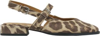 VIA VAI Jazz Valerie Slingbacks - Dames - Ballerinas - Bruin - 42 EU - Leer - Schoenen