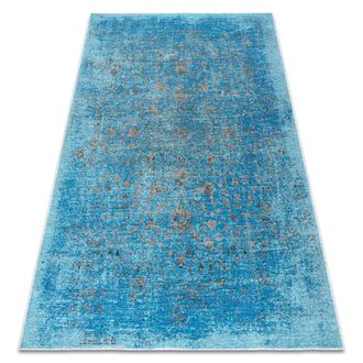 RugsX Rugsx - Alfombra De Lana Antigua 518 75 Jq500 Osta - Abstra&ccedil;&atilde;o Tejido Plano Azul Blue 170x240 Cm