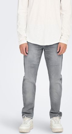 Only & Sons Regular-fit-Jeans ONLY & SONS ONSWEFT REG. BOX AZG DNM MU OTL, Herren, Gr. 31, L&auml;nge 34, light grau denim, Denim/Jeans, Obermaterial: 99% Baumwolle, 1