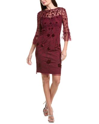 Adrianna Papell Bead Velvet Sheath Dress