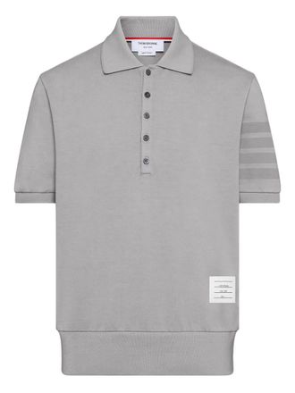 Thom Browne Ottoman poloshirt met vier strepen - Grijs