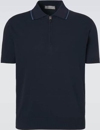 Canali Polo in cotone con zip