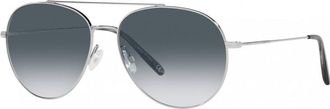 Oliver Peoples Womens OV1286S-50363F-61 OV1286S 61 50363F Airdale Sunglasses - Silver - One Size