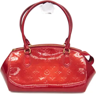 Louis Vuitton Sherwood Monogram Vernis Red Patent_Leather Handbag (Pre-Owned)