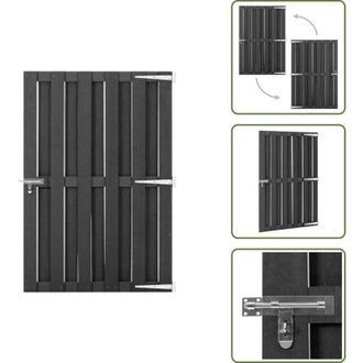 vidaXL The Living Store Cancello da Giardino in WPC 100x150 cm Grigio - Cancello in WPC