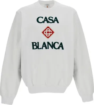 Casablanca Hoodies & sweatvesten, Heren, Wit, XL, Katoen, Casa Way Sweatshirt