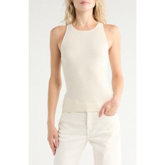 TWP Harbor Ribbed Cashmere Tank in Ivory at Nordstrom Rack, Size X-Large