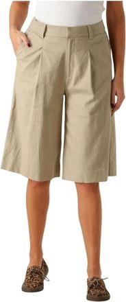Gestuz Gzizza Linnen Shorts - Dames - Korte Broeken - Groen - XS - Linnen - Korte Broeken