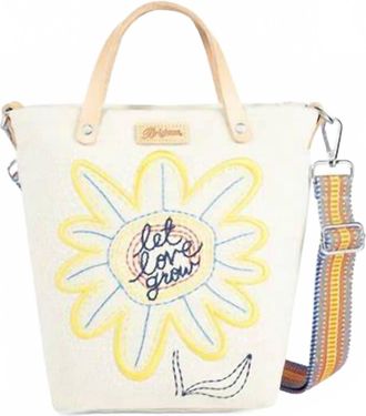 Brighton Womens Sunny Daisy Messenger Bag In Ivory