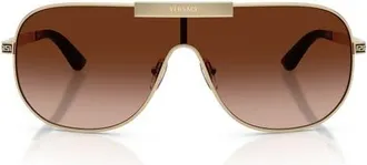 Versace 140mm Irregular Sunglasses in Pale Gold /Brown Gradient at Nordstrom