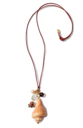 Chan Luu Spiral Shell Charm Necklace in Multi at Nordstrom